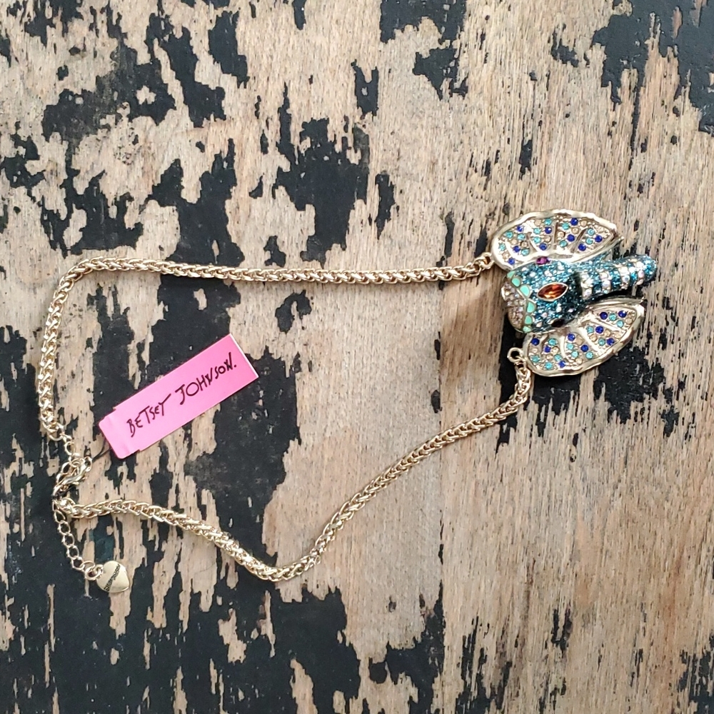 Betsey Johnson Elephant Necklace